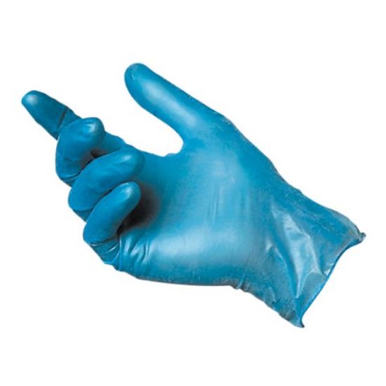 Picture of PACK OF 100 JANGRO VINYL GLOVES POWDER FREE BLUE X-LARGE (PACK OF 100)