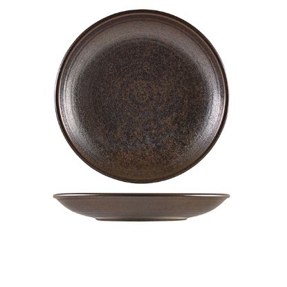 Picture of TERRA PORCELAIN CINDER BLACK DEEP COUPE PLATE 28CM    (3)