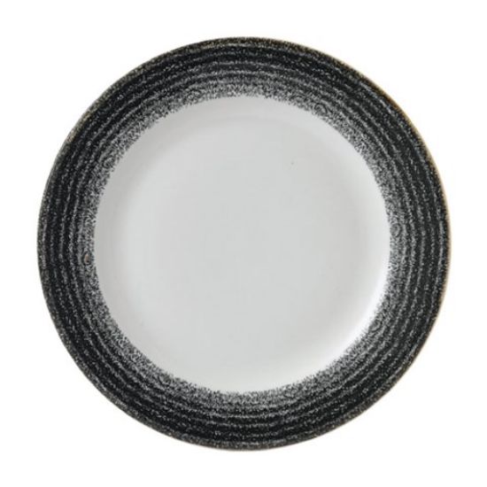 Picture of HOMESPUN CHARCOAL BLACK RIMMED PLATE 10.875" (12)