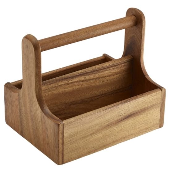 Picture of MEDIUM DARK WOOD TABLE CADDY