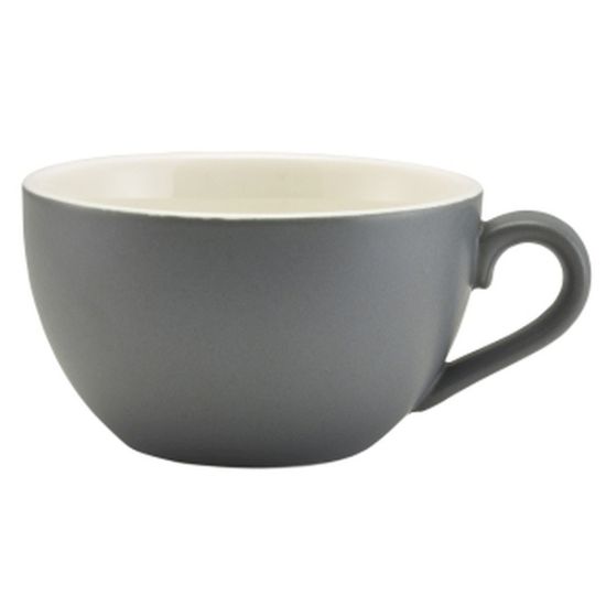 Picture of GENWARE PORCELAIN MATT GREY BOWL SHAPED CUP 17.5CL 6oz   (6)