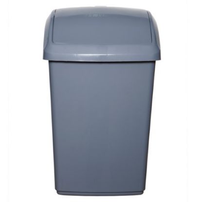 Picture of WHITEFURZE SWING BIN & LID 10LTR 23X38X21CM SILVER