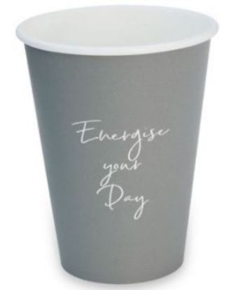 Picture of CASE OF 1000 GREY 12oz SIGNATURE SINGLE WALL COFFEE CUP 