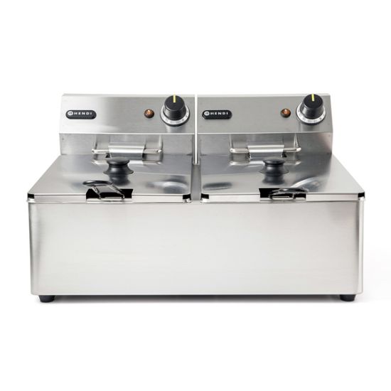 Picture of HENDI TWIN TANK TABLETOP ELECTRIC FRYER 2X6LTR