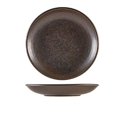 Picture of TERRA PORCELAIN CINDER BLACK COUPE PLATE 25CM    (6)