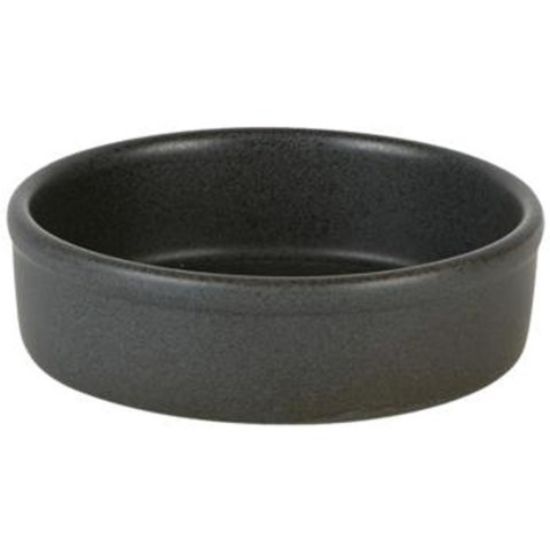 Picture of CASE OF RUSTICO CARBON ROUND TAPAS DISH 12.5CM (12)