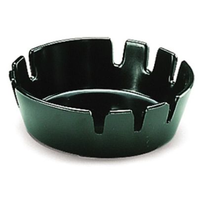 Picture of CROWN STYLE ASHTRAY MELAMINE BLACK 4"