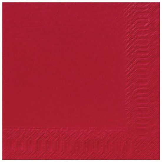 Picture of PACK OF 125 DUNI TISSUE DINNER NAPKIN 40CM 2PLY BORDEAUX 