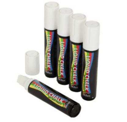 Picture of LIQUID CHALK MARKERS 15mm WHITE (5)