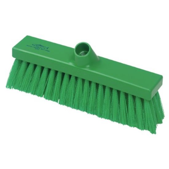 Picture of PREMIER HYGIENE FLAT SWEEPING BROOM STIFF 280MM GREEN