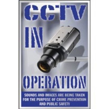 Picture of CCTV IN OPERATION 297X210MM SILVER & BLACK