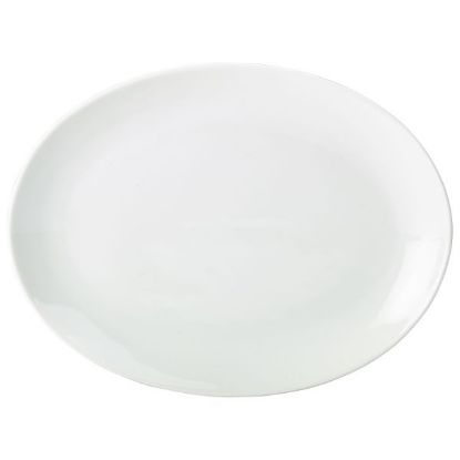 Picture of GENWARE PORCELAIN WHITE OVAL PLATE 21CM       8.25"  (6)