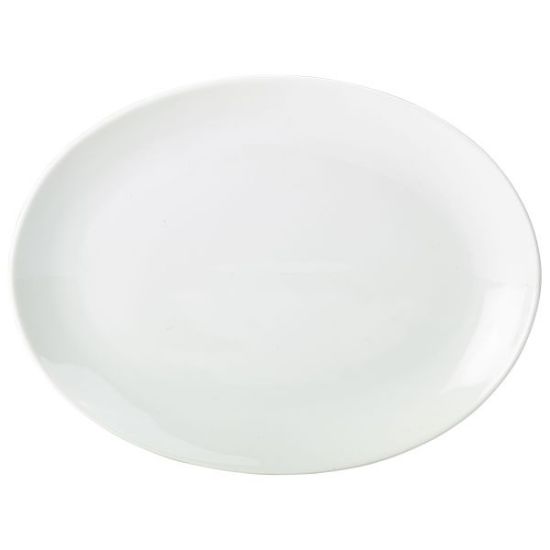 Picture of GENWARE PORCELAIN WHITE OVAL PLATE 36CM 14"  (6)