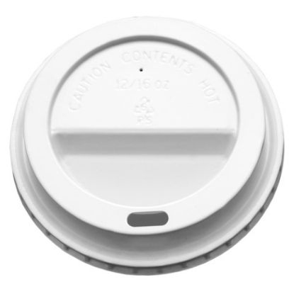 Picture of PACK OF 100 GO-PAK HOT CUP LID 12/16OZ WHITE