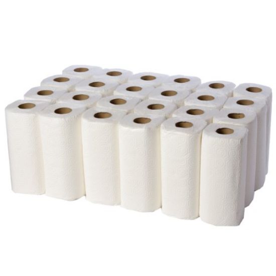 Picture of KITCHEN ROLL WHITE 2 PLY 55 SHTS RECYCLED x 2