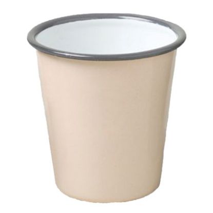 Picture of FALCON ENAMEL TUMBLER BEIGE WITH GREY RIM 310ml -  S* 