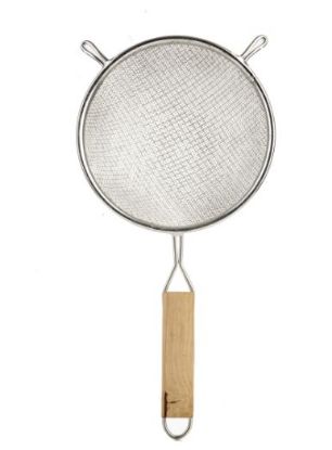 Picture of DOUBLE MEDIUM MESH STRAINER 20CM WITH WOODEN HANDLE