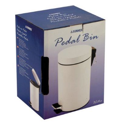 Picture of STEEL PEDAL BIN 3LTR WHITE