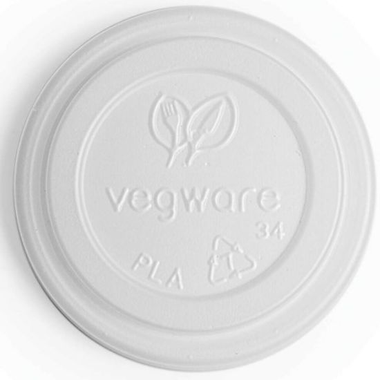 Picture of PACK OF 50 VEGWARE CPLA HOT CUP LID 62MM FITS 4OZ CUP