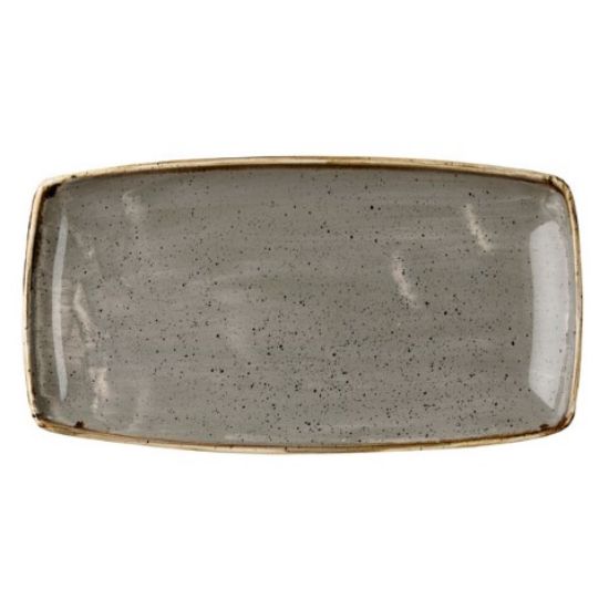 Picture of STONECAST SQUARED OBLONG PLATE 13.75" PEPPERCORN GREY