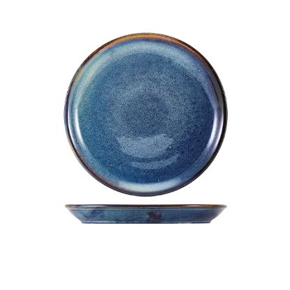 Picture of TERRA PORCELAIN AQUA BLUE COUPE PLATE 19CM    (6)