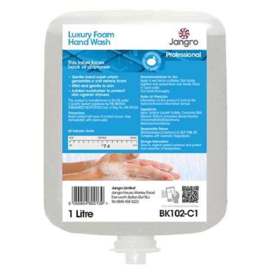 Picture of JANGRO LUXURY FOAM HAND WASH CARTRIDGE 1LTR