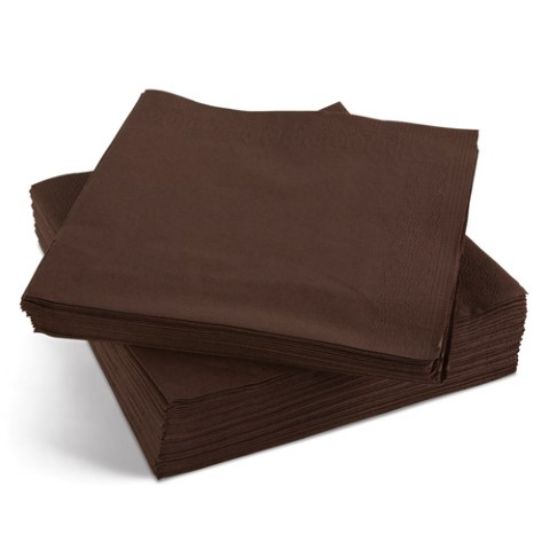 Picture of TORK LUNCHOEN NAPKIN 32CM 2PLY CHOCOLATE/COCOA x 200