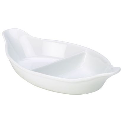 Picture of GENWARE DIVIDED VEGETABLE DISH WHITE 28CM