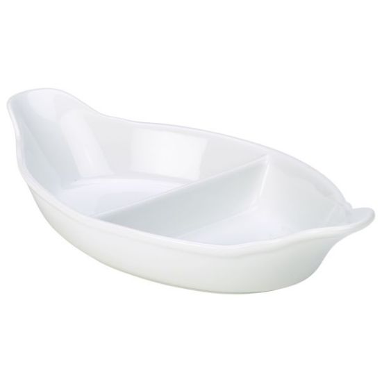 Picture of GENWARE DIVIDED VEGETABLE DISH WHITE 28CM