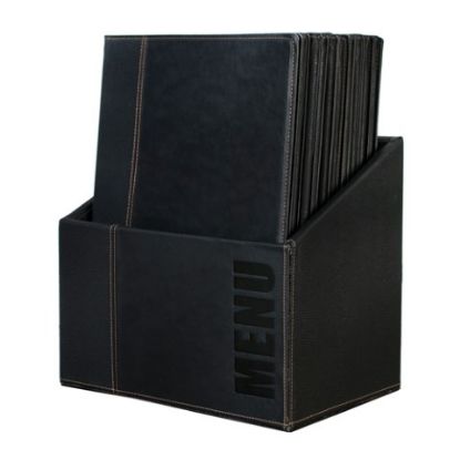 Picture of CONTEMPORARY MENU BOX INCL 20 BLACK MENU'S