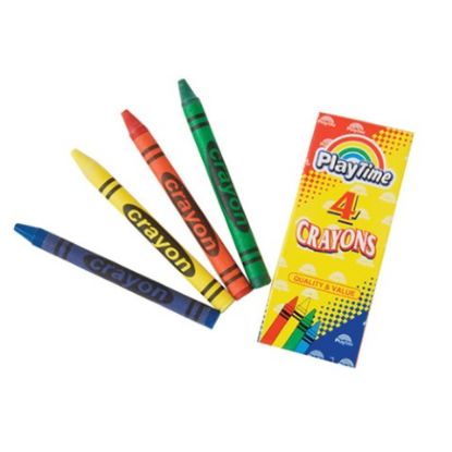 Picture of WAXED CRAYONS BOX 4 COLOURS (100)