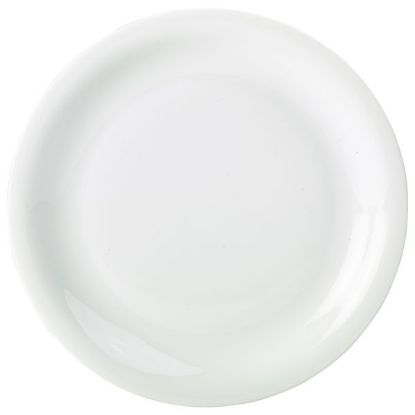 Picture of GENWARE PORCELAIN WHITE NARROW RIM PLATE 26CM  10.25" (6)