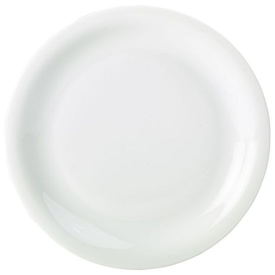 Picture of GENWARE PORCELAIN WHITE NARROW RIM PLATE 22CM    8.5"  (6)