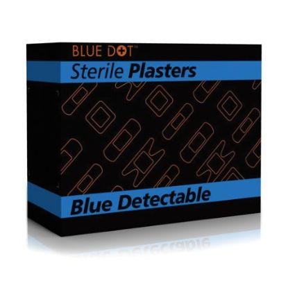 Picture of BLUE DETECTABLE PLASTERS ASSORTED (100)