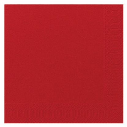 Picture of PACK OF 125 DUNI TISSUE DINNER NAPKIN 40CM 2PLY RED