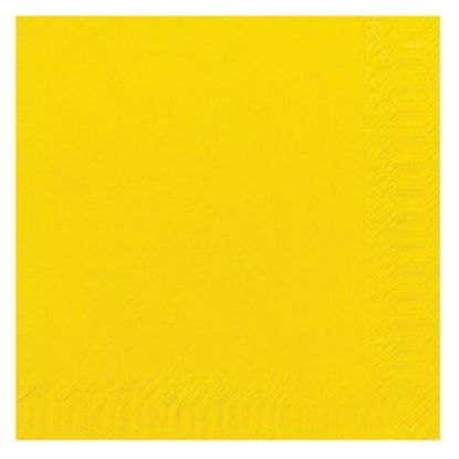 Picture of PACK OF 125 DUNI TISSUE DINNER NAPKIN 40CM 2PLY YELLOW