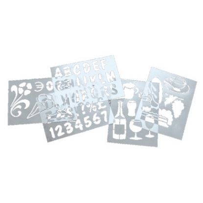 Picture of CHALK BOARD STENCILS SET OF 5