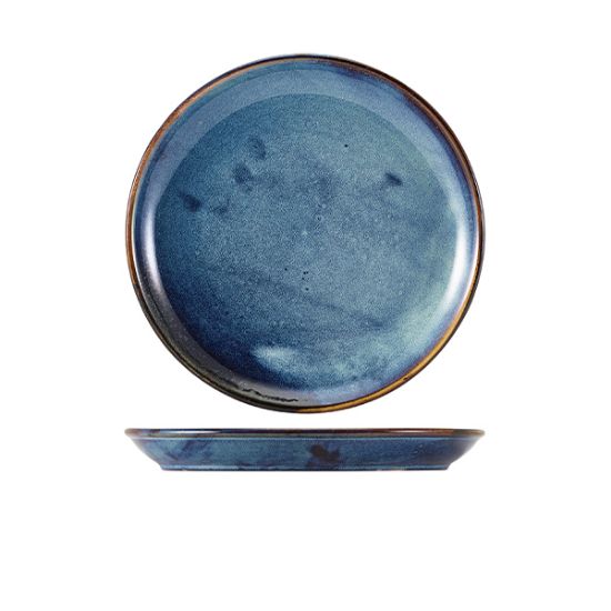 Picture of TERRA PORCELAIN AQUA BLUE COUPE PLATE 24CM (6)