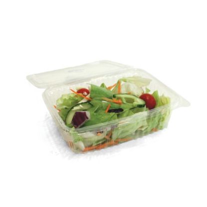 Picture of RECTANGULAR SALAD BOWL WITH HINGED LID 750ML CLEAR (300)