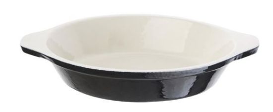 Picture of VOGUE BLACK CAST IRON ROUND GRATIN DISH 400ml