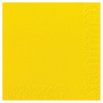 Picture of PACK 125 OF DUNI TISSUE DINNER NAPKIN 40CM 3PLY YELLOW