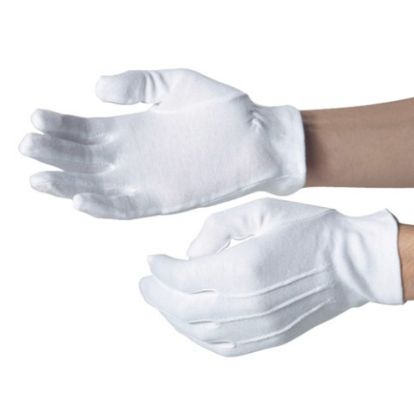 Picture of WAITING GLOVES ELASTIC CUFF MED WHITE