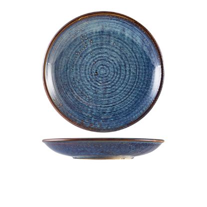 Picture of TERRA PORCELAIN AQUA BLUE COUPE PLATE 25CM    (6)