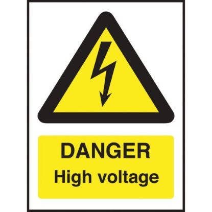 Picture of DANGER HIGH VOLTAGE RIGID 200X150MM