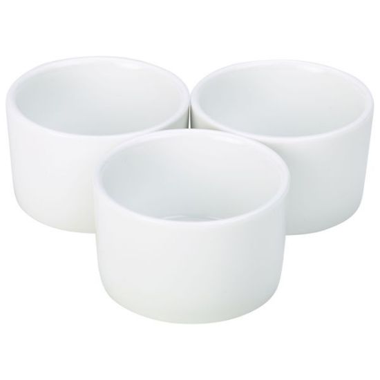 Picture of GENWARE PORCELAIN CONTEMPORARY SMOOTH RAMEKIN 9CM 7oz WHITE (PACK OF 6)