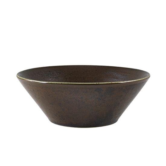 Picture of TERRA PORCELAIN CINDER BLACK CONICAL BOWL 16CM  (6)