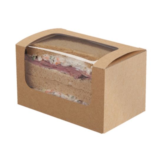 Picture of KRAFT SQUARE CUT SANDWICH PACK 125x77x72mm (500)