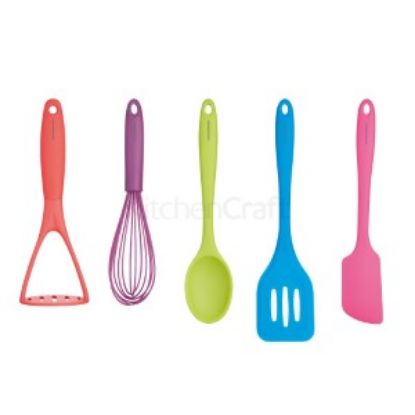 Picture of COLOURWORKS BRIGHTS 5 PIECE COMPLETE KITCHEN UTENSIL SET