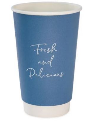 Picture of CASE OF 500 BLUE 16oz SIGNATURE DOUBLE WALL COFFEE CUP