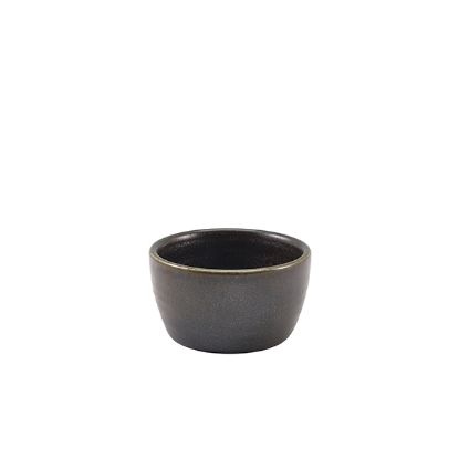 Picture of TERRA PORCELAIN CINDER BLACK RAMEKIN 13CL     5.5oz  (12)